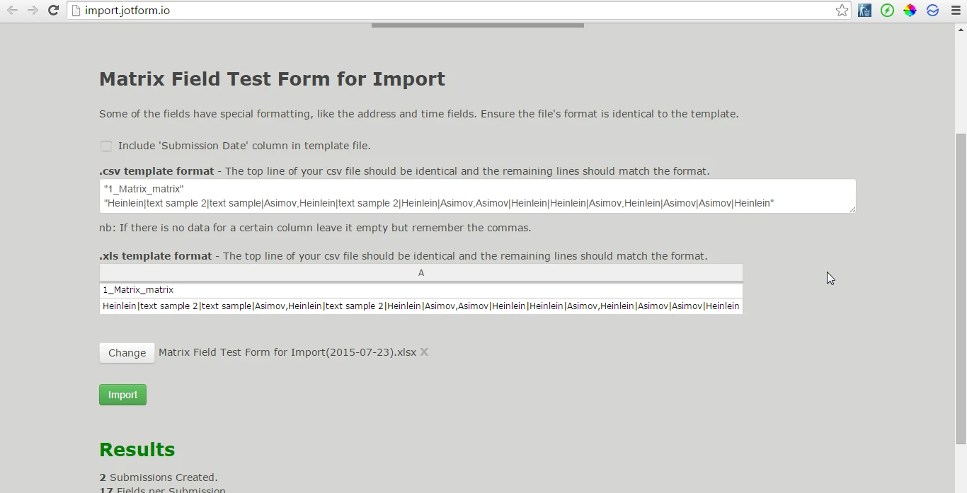 Import Data App: Matrix field with input textboxes incorrectly imports when value has comma on them Image 1 Screenshot 20
