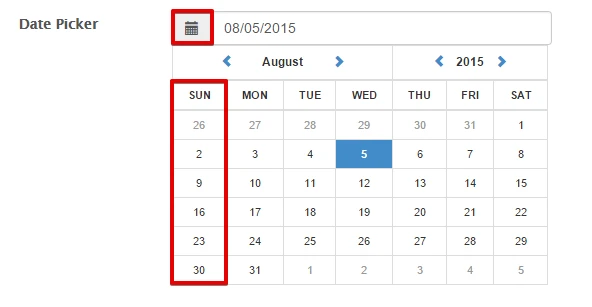 Change Date Reservation widget to start the week in Sunday Image 1 Screenshot 20