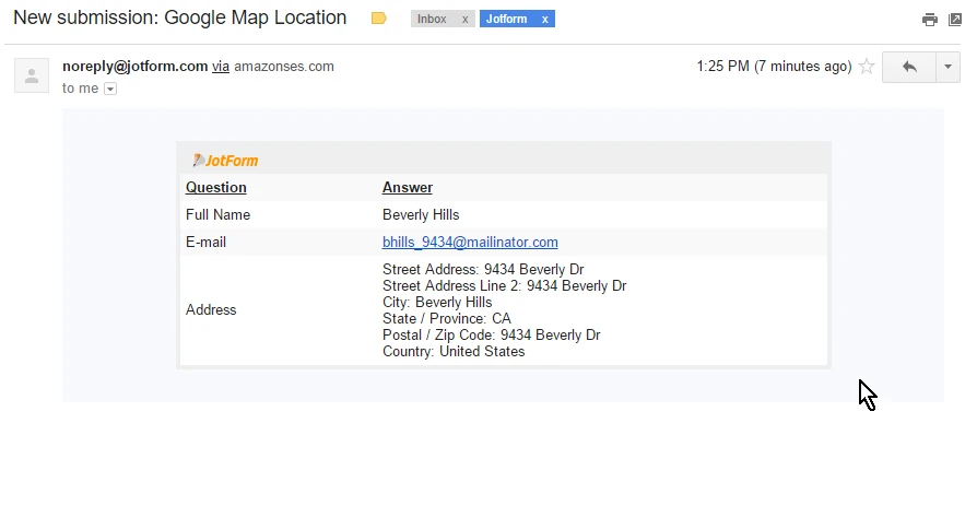 Google Map location showing in email notification? Image 1 Screenshot 30