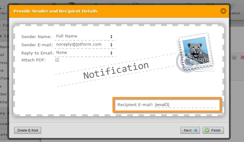 Can I setup a form field (email) as Notifier Recipient? Image 2 Screenshot 41