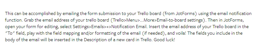 The Point of the Integration is to create a card in trelloMy form has 1 Image 10