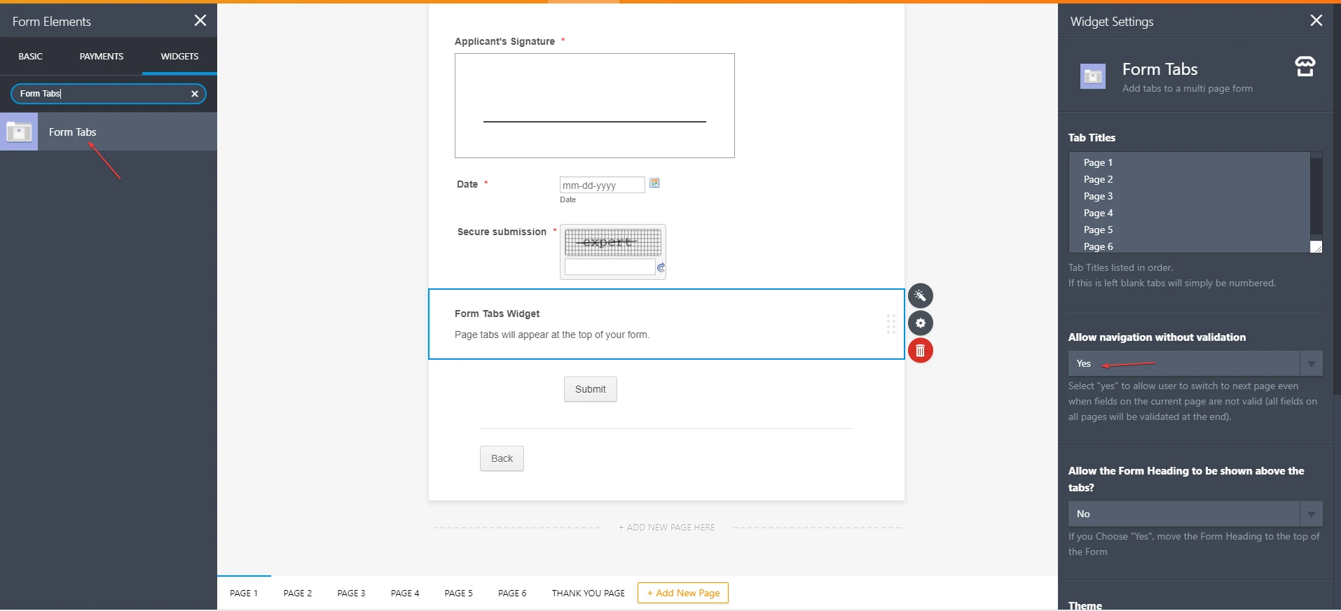How to create multiple paged forms Image 10