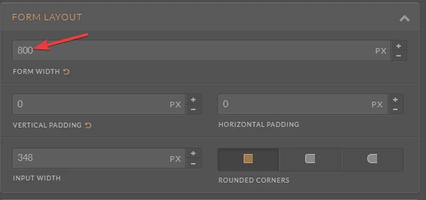I am having an issue with button widths on my form Image 43