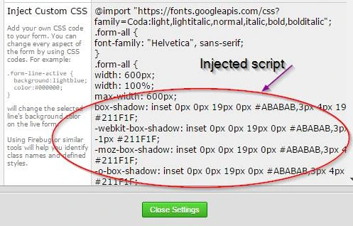 I lose my injected css script when I go to form designer   ANSWERED Image 2 Screenshot 81
