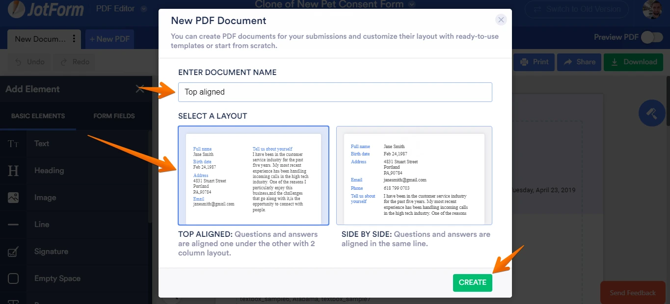 Is there a way to consolidate the form information into one page? Image 32