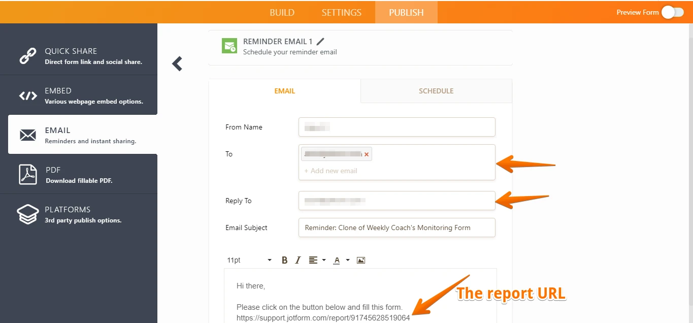 How can I automate reports to be sent via email? Image 43