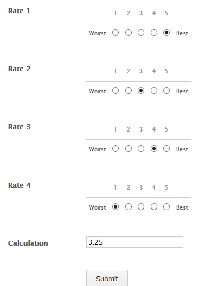 I would like to create a 5 question feedback survey with a 4 point rating scale Screenshot 41