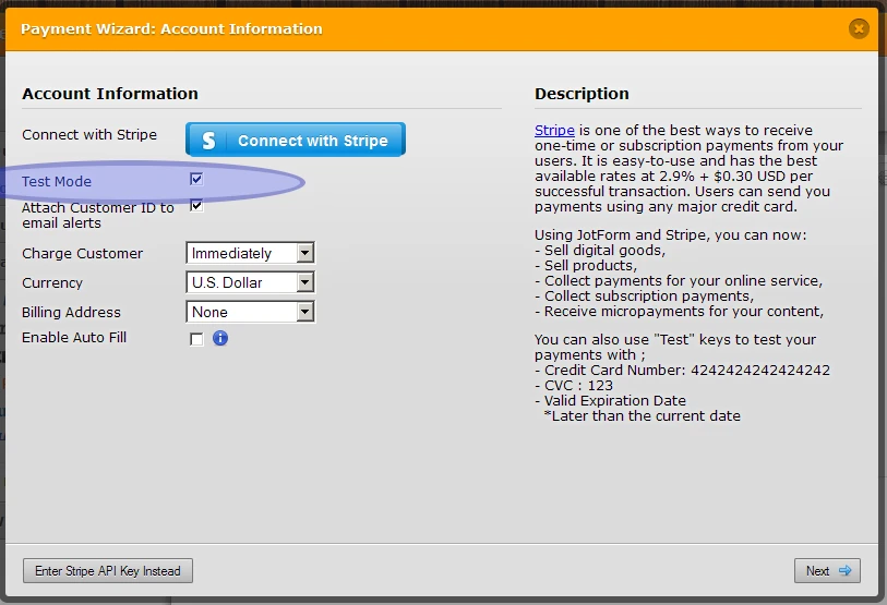 Credit Card Test via Stripe payment tool Image 1 Screenshot 20