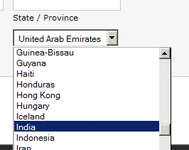 Can I add extra Countries to the drop down list in the address field Screenshot 20