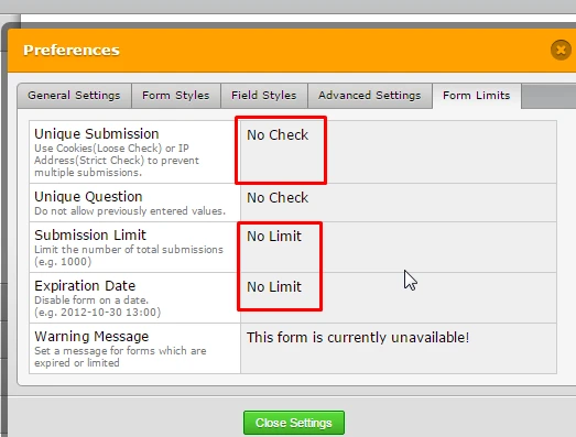 Form unavailable error message Image 2 Screenshot 41