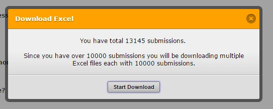 Excel Report: Download all the submissions in one file (bypassing the 10,000 limit) Image 1 Screenshot 30