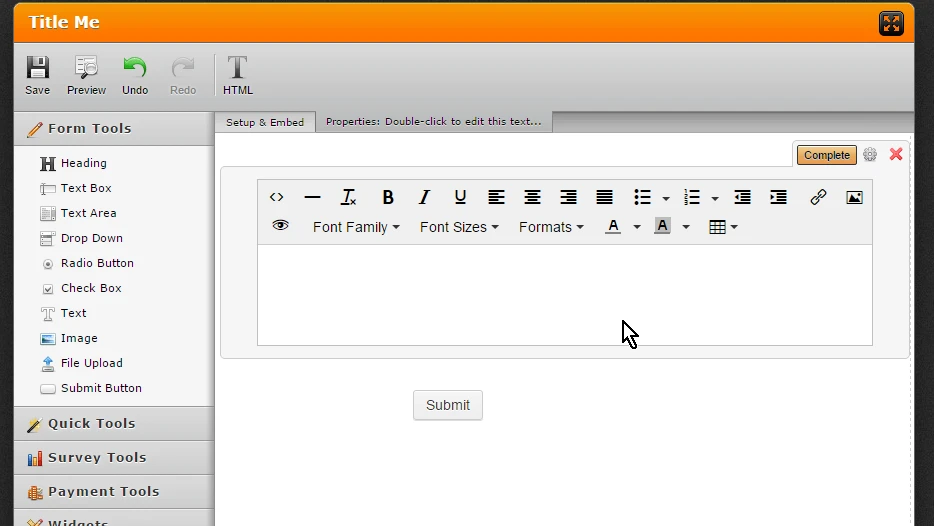 I would like to COPY from Word or other documents and PASTE into the HTML part of a form Screenshot 51