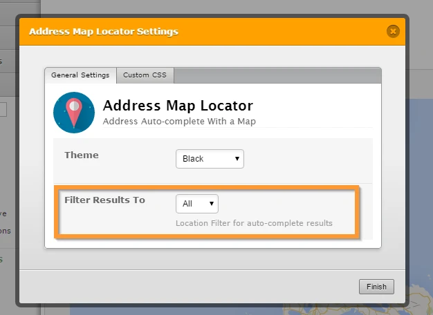Address Map Locator widget: Restrict the address input on City, State or Country Image 1 Screenshot 20