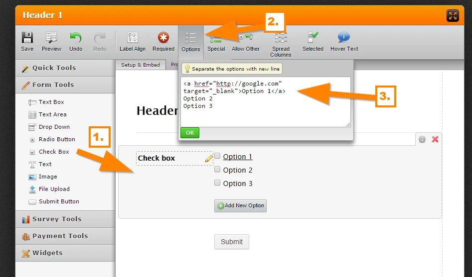 Adding hyperlinks on check box options? Image 1 Screenshot 20