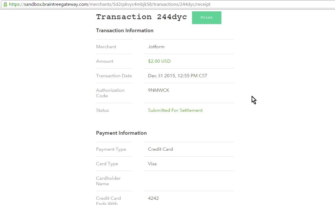 Braintree Integration: Show or display item or product purchased in the transaction details Image 2 Screenshot 41