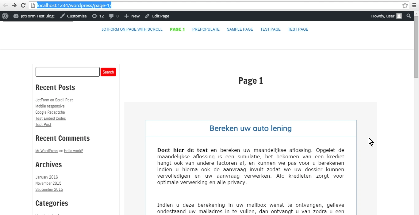 How to display form within the website and have redirection affect form only? Image 1 Screenshot 40