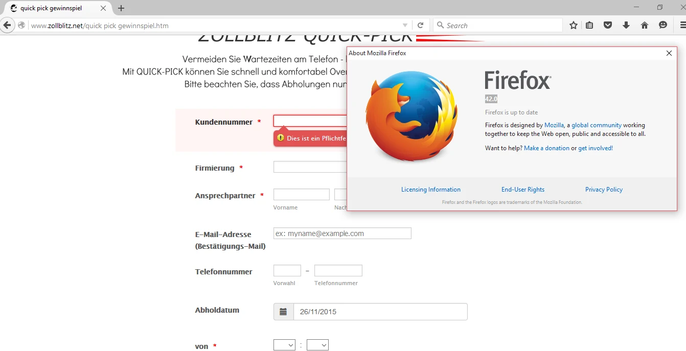 Form dissapears in Firefox (only) Image 1 Screenshot 20