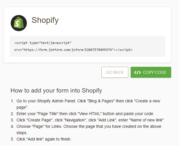 Shopify integration with Jotform Image 2 Screenshot 41