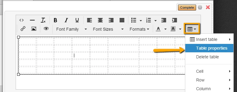 How can I create a form with a stationary table Screenshot 50