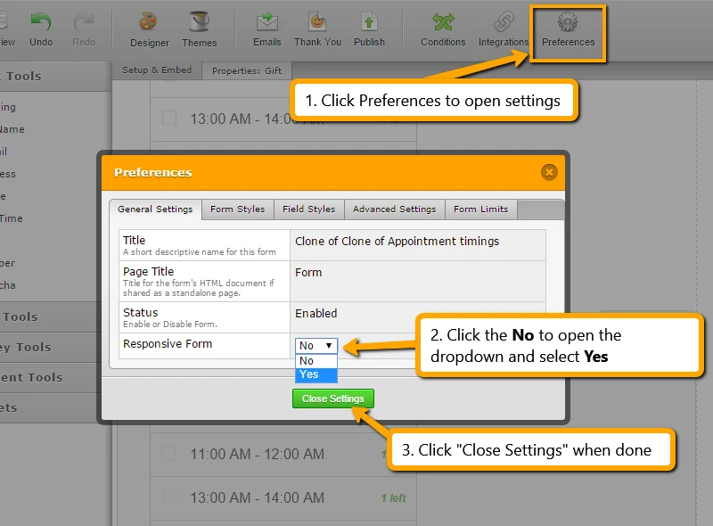 How to create appointment scheduling form with fixed time slots for each day? Image 2 Screenshot 41