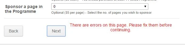 Error message on multiple page forms: Hide the error message as soon as a required field is filled Screenshot 20