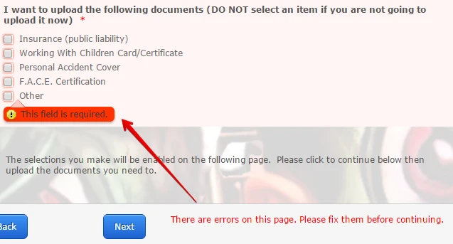 Error: There are errors on the form Screenshot 30