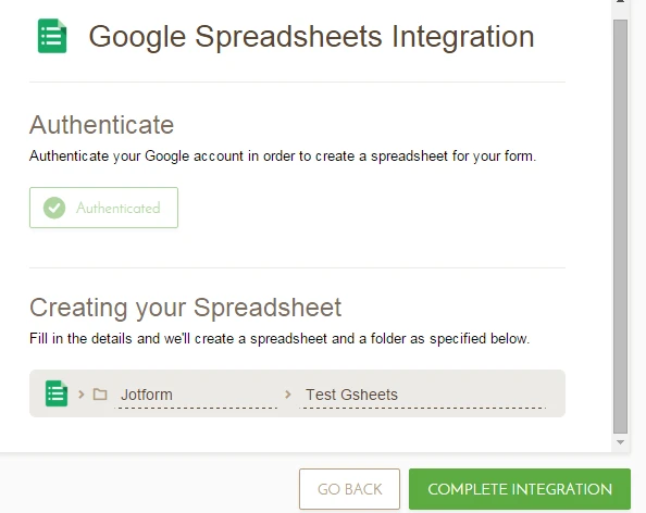 Unable to complete Google Sheet integration Image 2 Screenshot 51