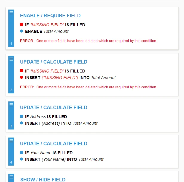 Conditional Logic: Sometimes Update/Calculate Field condition is not adding the value to the payment field Screenshot 20