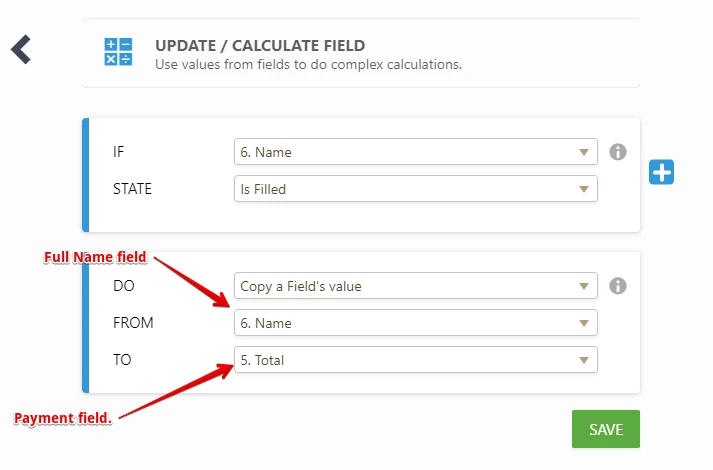 Is it possible to copy the values from Stripe name fields to the regular Name field? Image 10