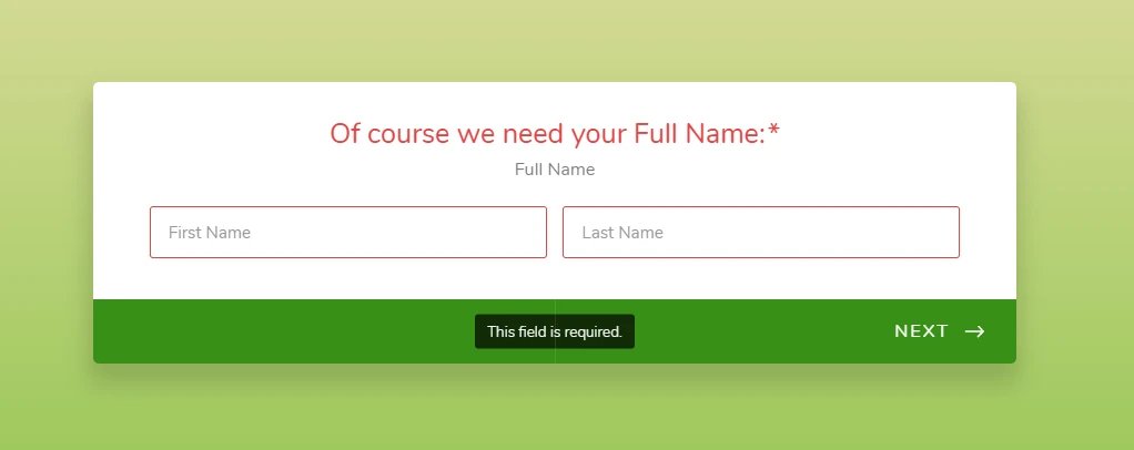 New Layout/Embedded Form: Why isnt my form triggering the required message error?  Image 10