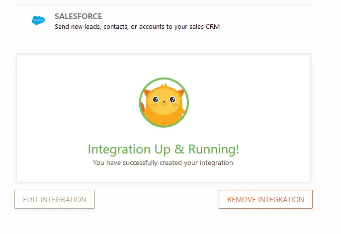 Ive been unable to get salesforce integration to work. Image 10