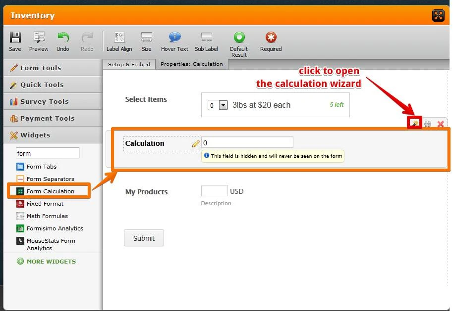 Passing value from inventory widget to payment processing tool Image 1 Screenshot 60