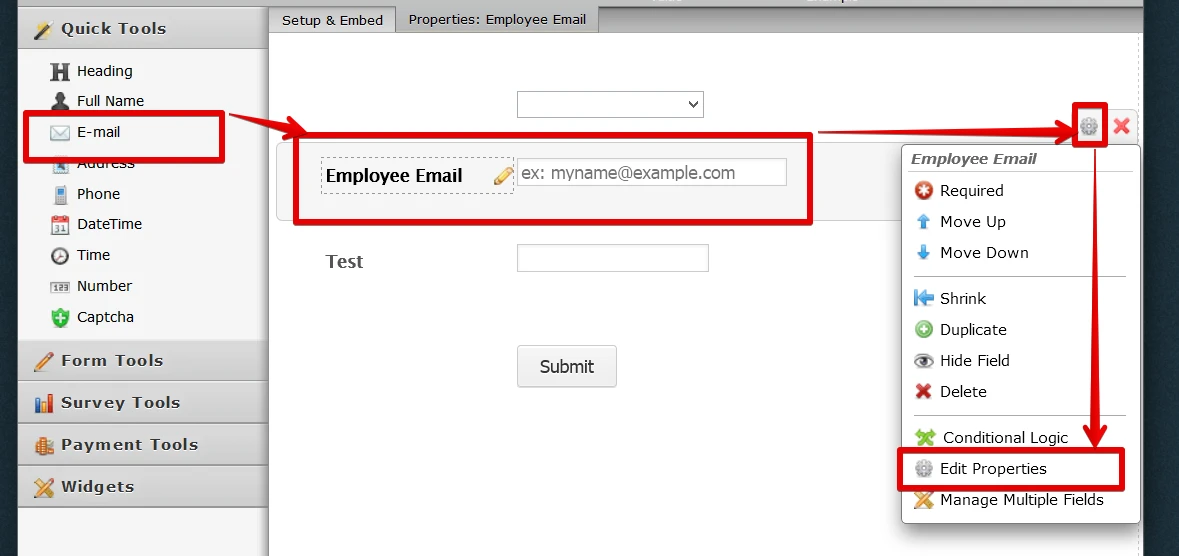 Using email field to populate the submit button Image 1 Screenshot 50