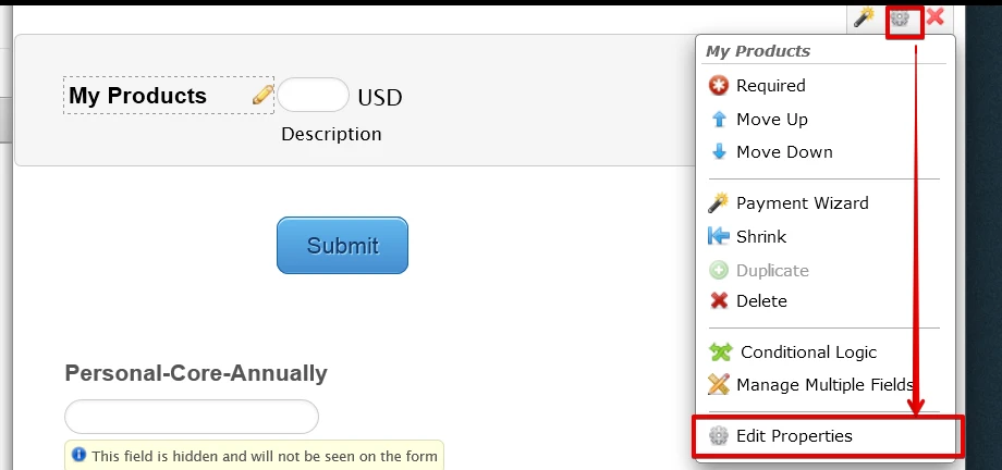 How can I have the jotform set up to require payment to be mailed in instead of using paypal? Image 1 Screenshot 30