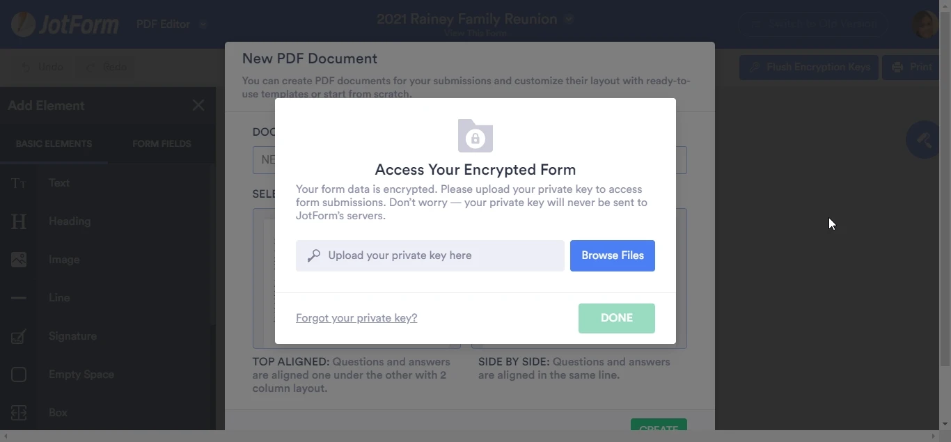PDF Editor of an encrypted form does not load Image 10
