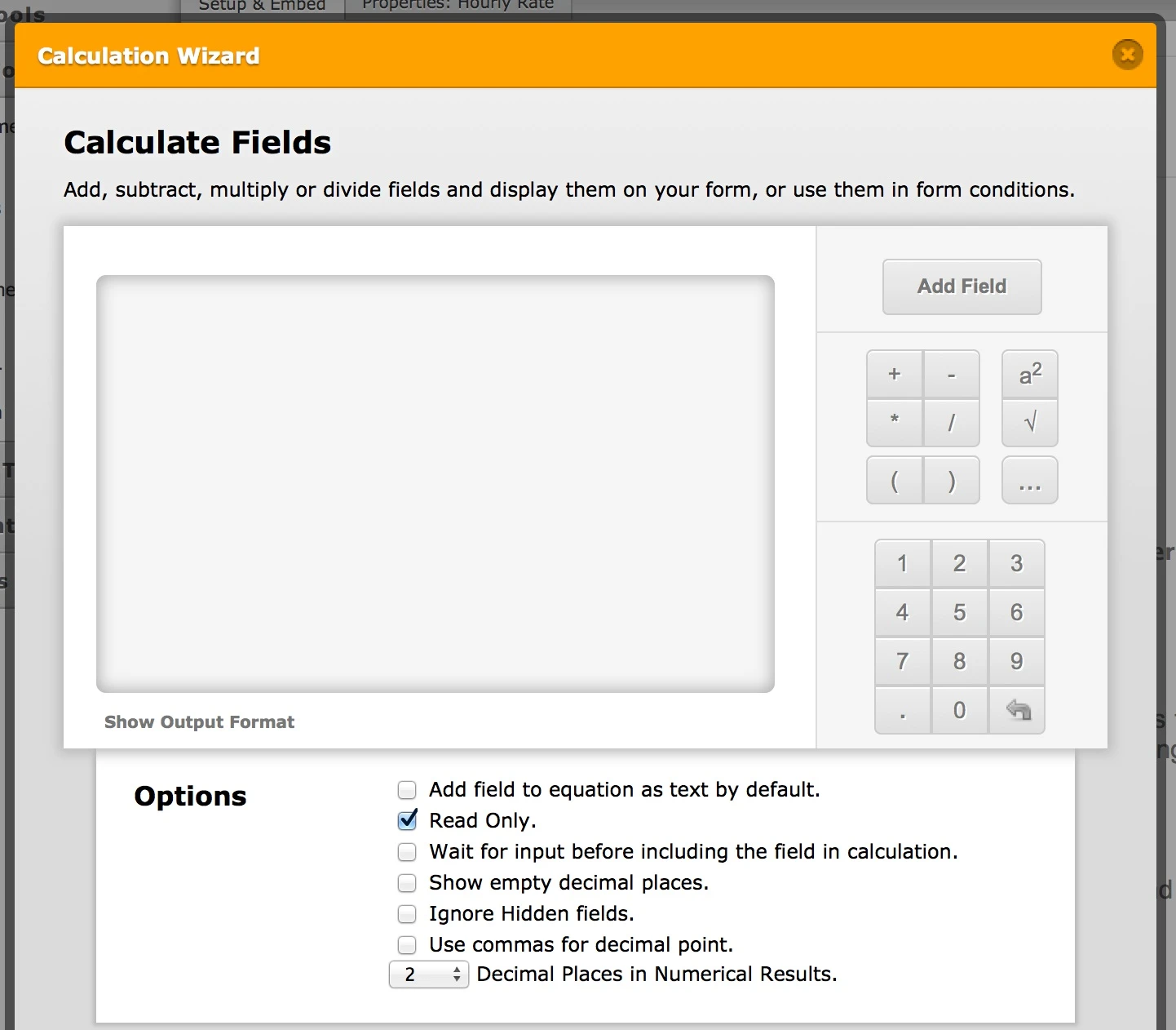 Form Calculation widget: Advance option Read Only reverts back to orignal setup Image 2 Screenshot 41