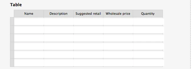 How can I get my products into a table format? Image 6 Screenshot 125