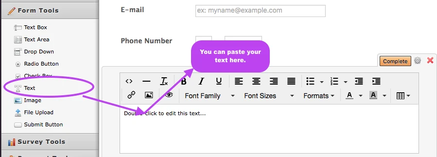 I would like to either copy paste text to a form  Image 1 Screenshot 30