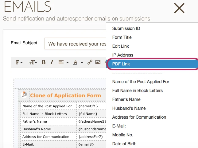 How can the respondents take the print of the form submitted? Image 3 Screenshot 62