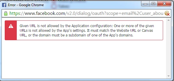 Error with Fit Forms   Facebook   Given URL is not allowed by the Application configuration Image 2 Screenshot 51