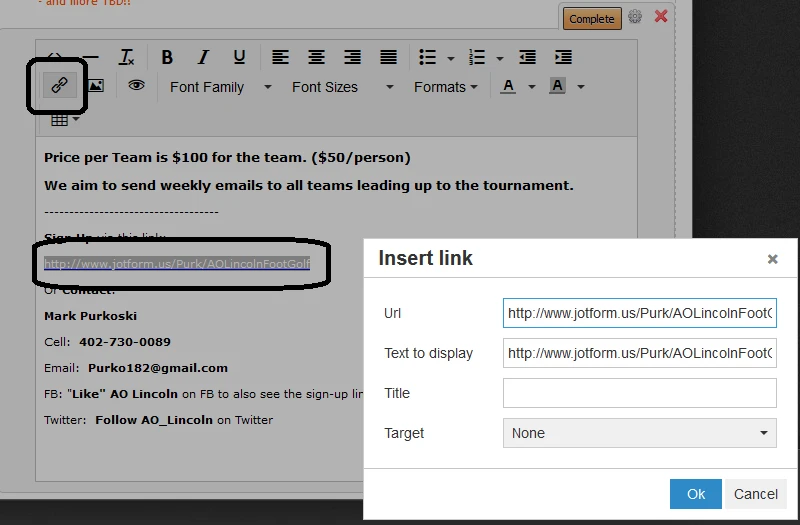How to change the link pointing to another form within our form Image 2 Screenshot 41