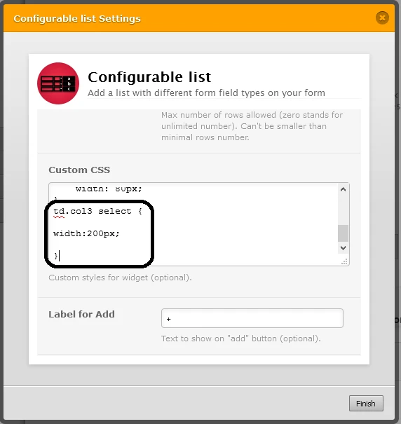 how to resize width for dropdown in configurable list? Image 1 Screenshot 20