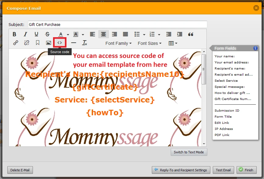 Put an image as background in email responder Image 1 Screenshot 20