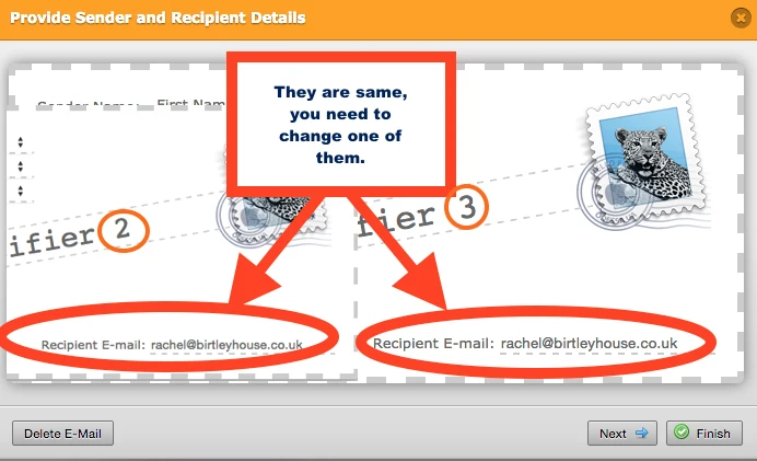 How do I change a default email address? Image 7 Screenshot 146