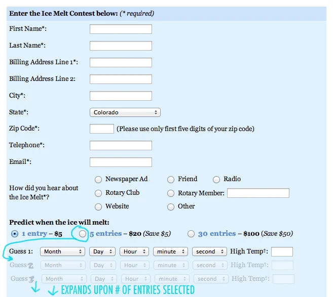 Form with Expanding Options with Payment Question Image 1 Screenshot 20