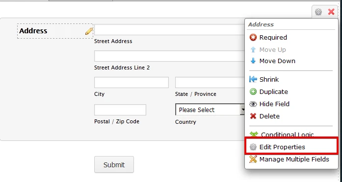 How do I pull selected sub fields from the address input section? Image 1 Screenshot 30