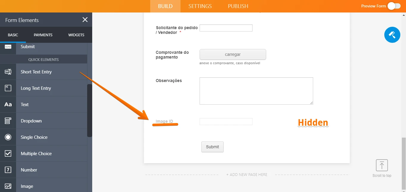 CARD FORMS: Add an option to display the specific image using image file name through the form URL Image 21