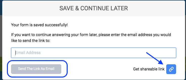 Is it possible to have the form saved from any page, it looks like now it only saves when you hit submit as I am using the edit link in email Image 43
