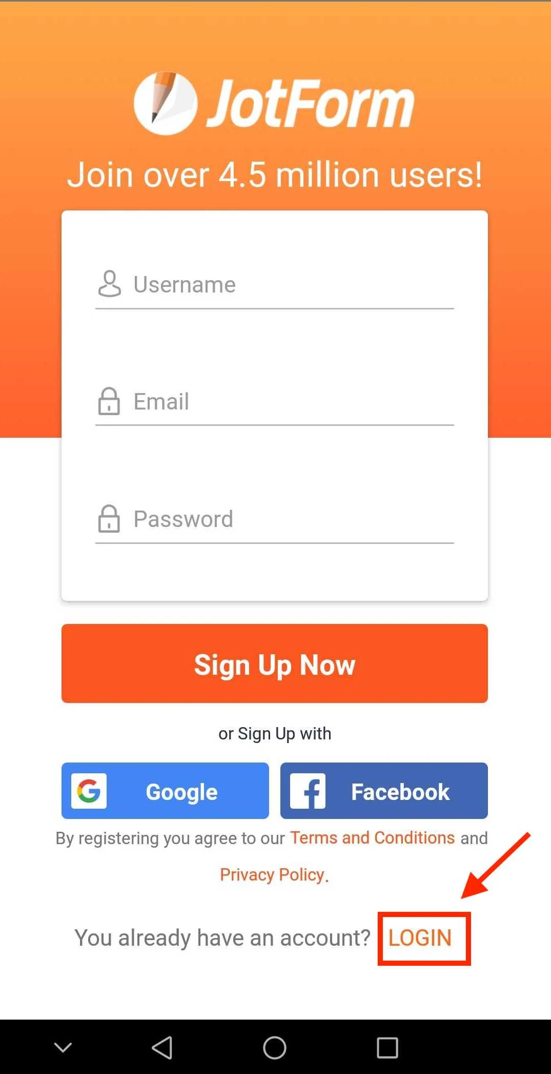 Invisible login button on Android app Image 10