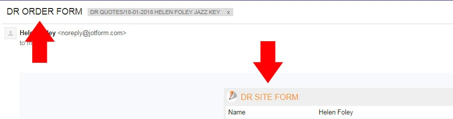 Why my form title does not match with my email? Image 10